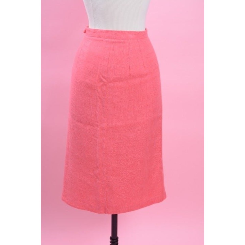 Vtg 80s Casablanca Peach Pencil Skirt Sz 6